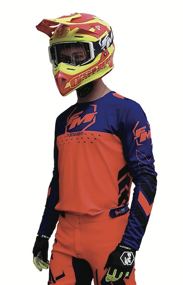 FM Jersey Exagon X30 XS Orange/Blue