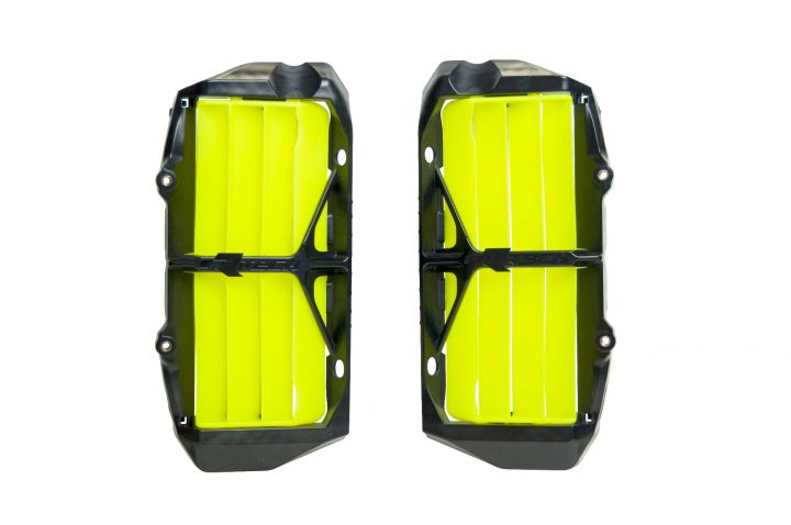 RTech Oversize Radiator Louvres КТМHusqvarna 19-21 Black - Neon Yellow