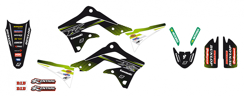 Blackbird комплект графіки Monster Energy Kawasaki KXF 450 12-15