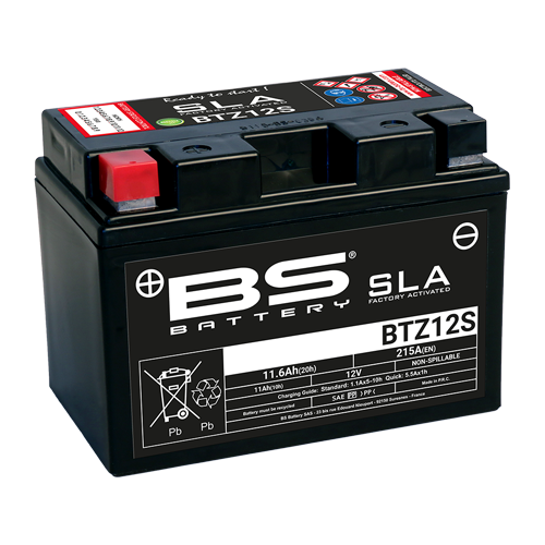 Акумулятор BS BTZ12S SLA (150 x 88 x 110) (12V 11.6Ah) чорний 300637-1																										