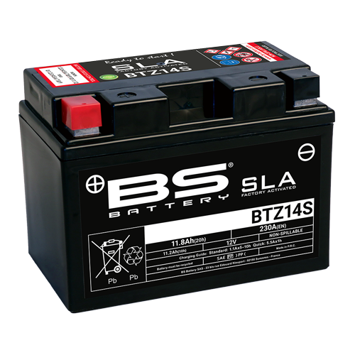 Акумулятор BS BTZ14S SLA (150 x 88 x 110) (12V 11.8Ah) чорний 300638-1																									