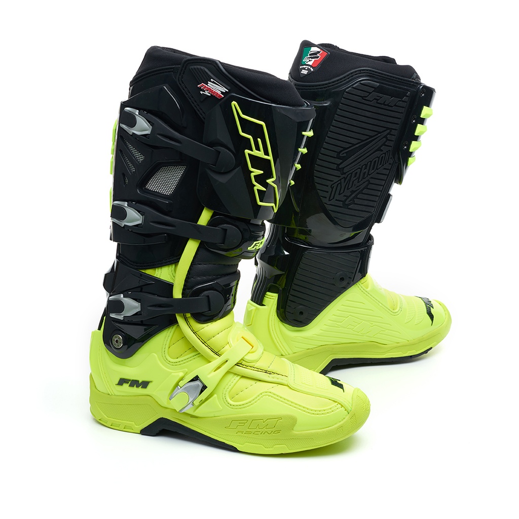 FM BOOTS TYPHOON 3 BLACK-FLUO-YELLOW 42 43 44 45 46