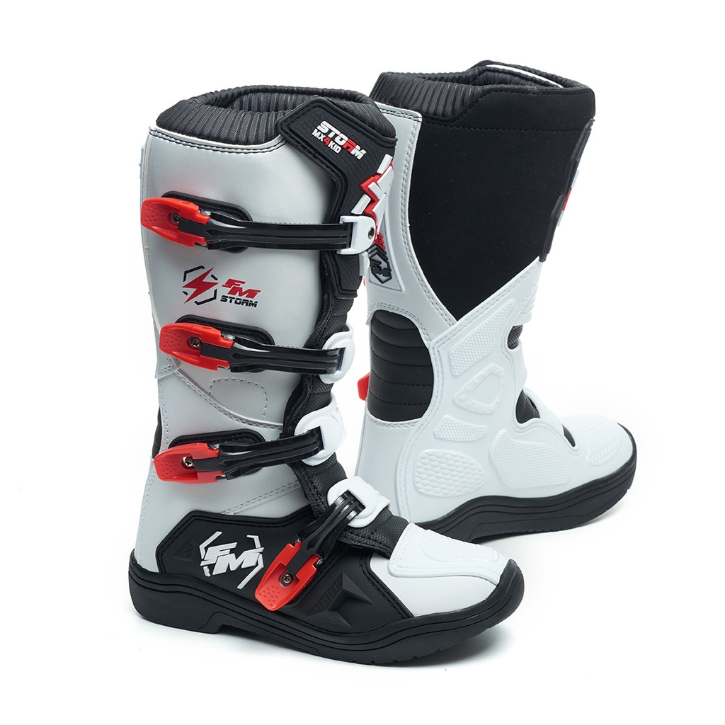 FM BOOTS STORM KID BLACK-WHITE 37 38 39