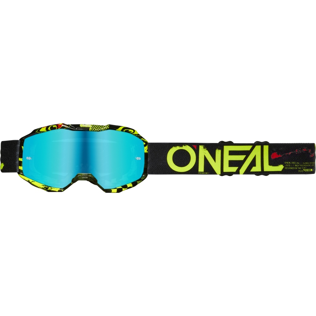 O'neal B-10 Youth Goggle ATTACK V.24 black/neon yellow - radium blue