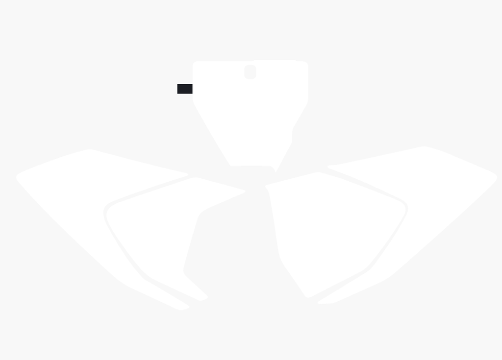 Blackbird наклейки під номер (табличка + задні боковинки) Monocolore Husqvarna FC/TC 16-17