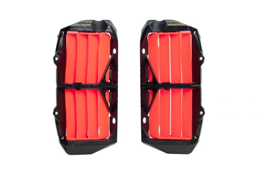 [R-GRKTMAN0019 ] RTech Oversize Radiator Louvres КТМ 19-21 Black- Neon Orange 