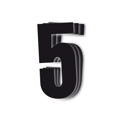 [5047/20/5] Blackbird Black Number 5