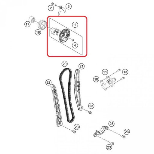 [78736010033] KTM OEM розпридільний вал EXC 500 14-16