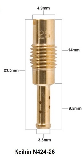 [46.F037.5/1] Prox жиклер холостого ходу Keihin діаметр 37,5