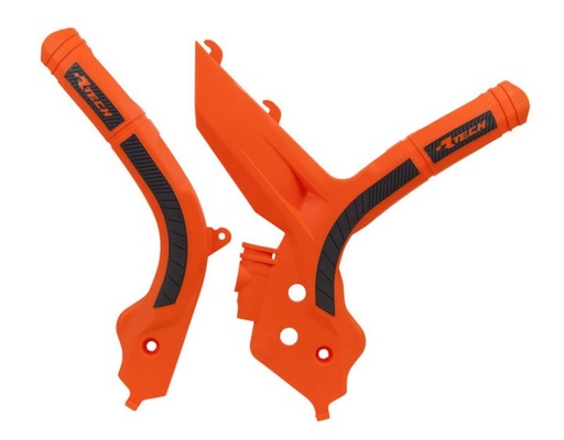 [R-PRTKTMARNR2 ] RTech захист рами KTM SX/SXF 19-22 / EXC/EXC-F 20-22 Orange-Black