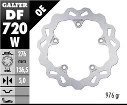[DF720W] Galfer задній гальмівний диск WAVE FIXED 276x5mm BMW R1200 GS / ABS 2013- (REAR)