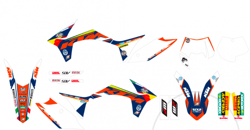 [2537R15 ] Blackbird комплект графіки Replica Trofeo 2018 KTM SX-SXF 11-12 / EXC 12-13