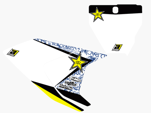[PNPROCKSTAR ] Blackbird наклейки під номер (табличка + задні боковинки) Rockstar Husqvarna FC/TC 16-18