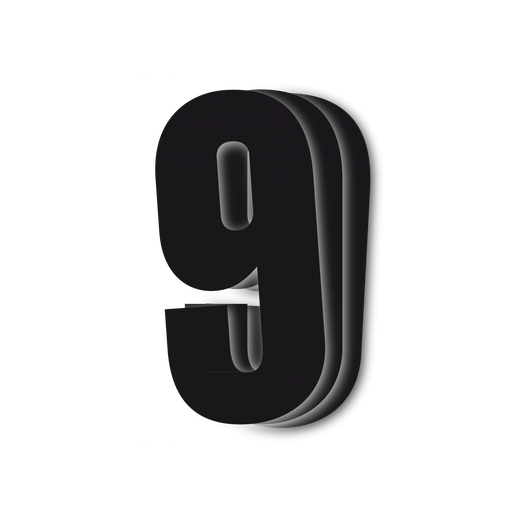 [5047/20/9 ] Blackbird Black Number 9