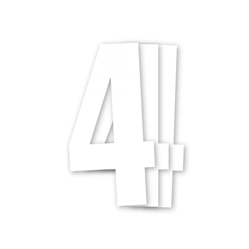 [04.10.5047] Blackbird White Number 4