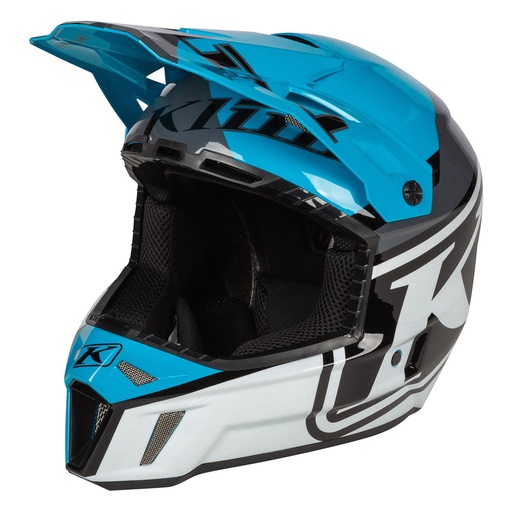 [3769-001-140-002 ] Klim F3 Helmet ECE LG Disarray Vivid Blue