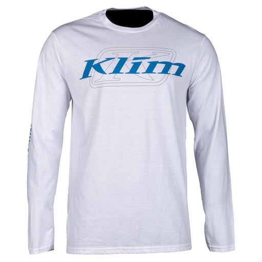 [3791-000-130-800 ] Klim K Corp LS T MD White - Vivid Blue