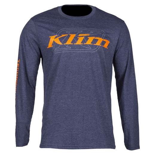 [3791-000-150-210 ] Klim K Corp LS T XL Heathered Navy - Strike Orange 